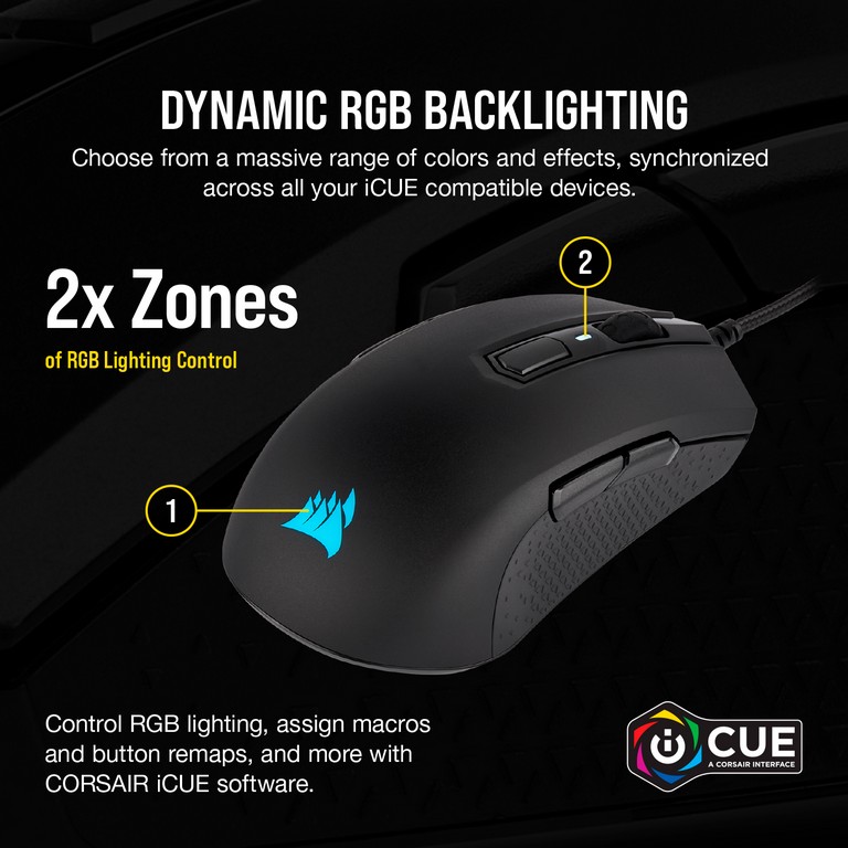 CORSAIR Souris Gamer ambidextre M55 RGB PRO (CH-9308011-EU)